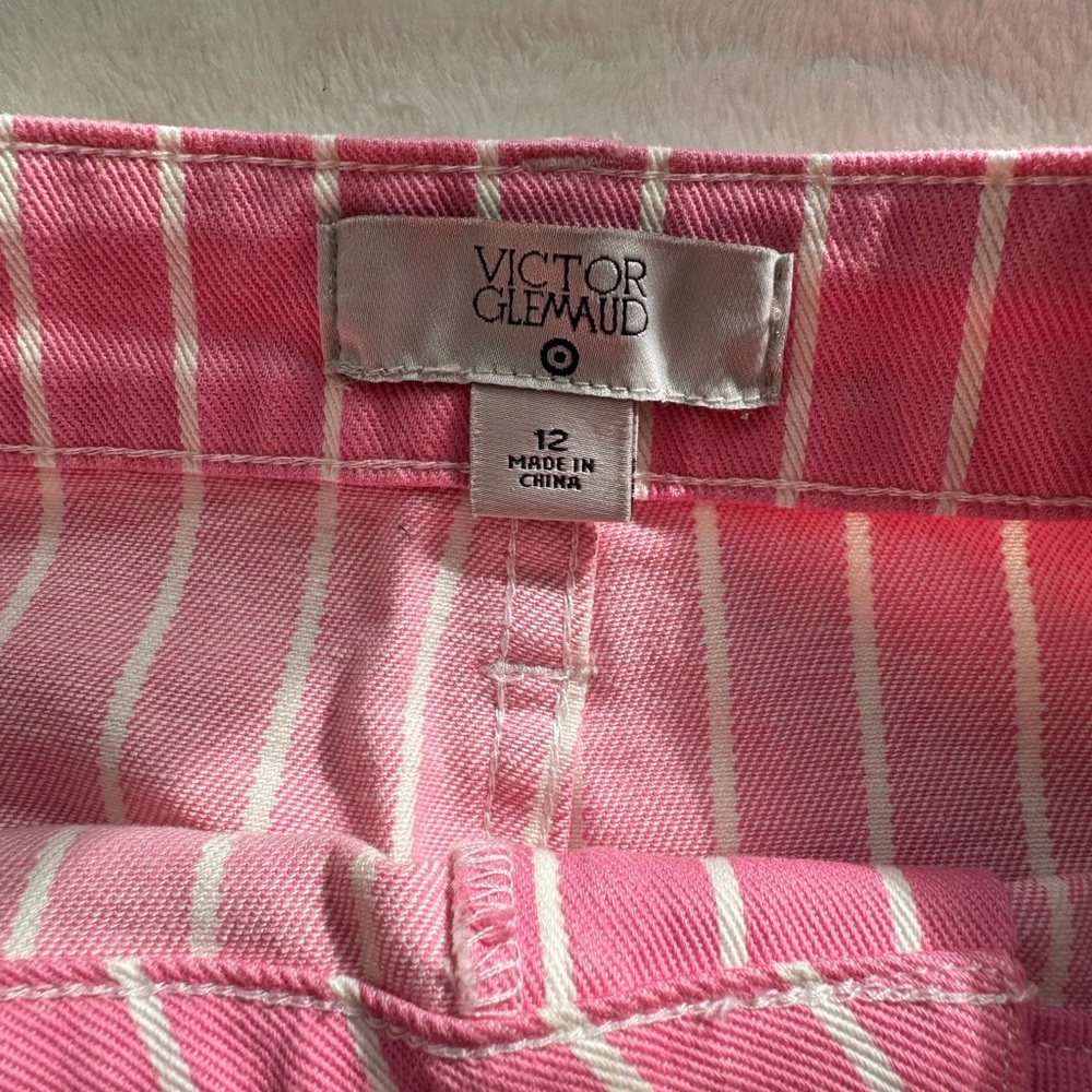 Pink with white stripes skirt - Picture 3 of 3